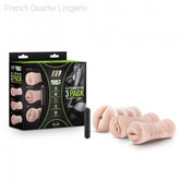 M For Men By Blush® | 3-Pack Self-Lubricating Vanilla Vibrating Masturbator / Stroker